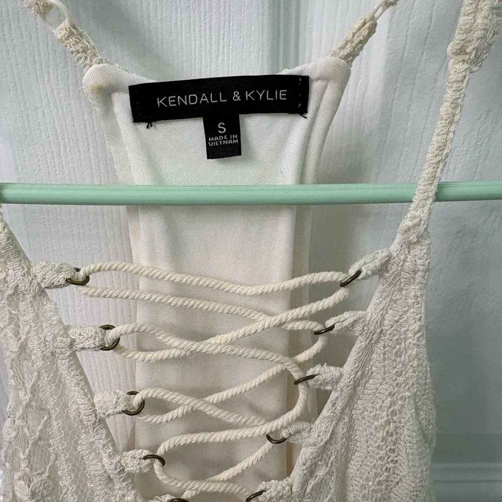 Kendall & Kylie Ivory Lace-Up Dress - Picture 2 of 2